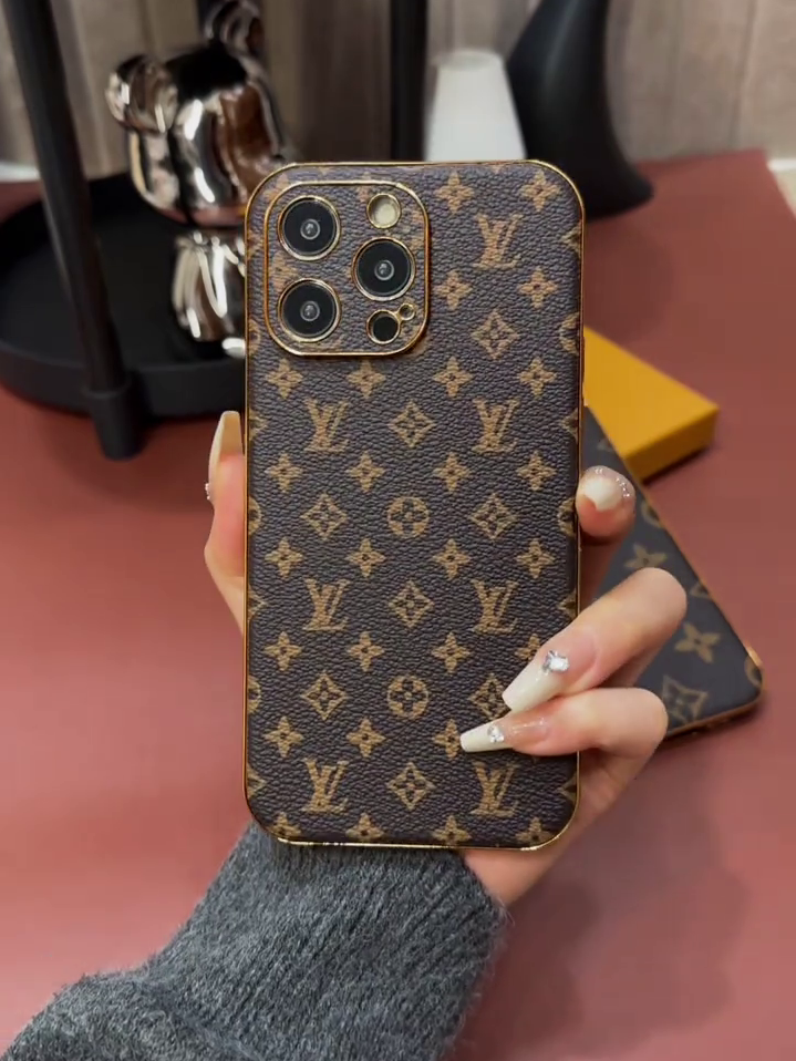 路易威登電鍍金皮質手機殼-ZUIHANG SHOP